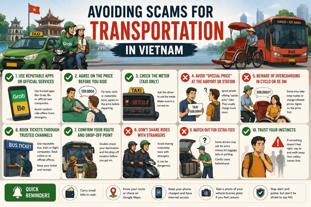 Avoiding scams for Transportation in Vietnam